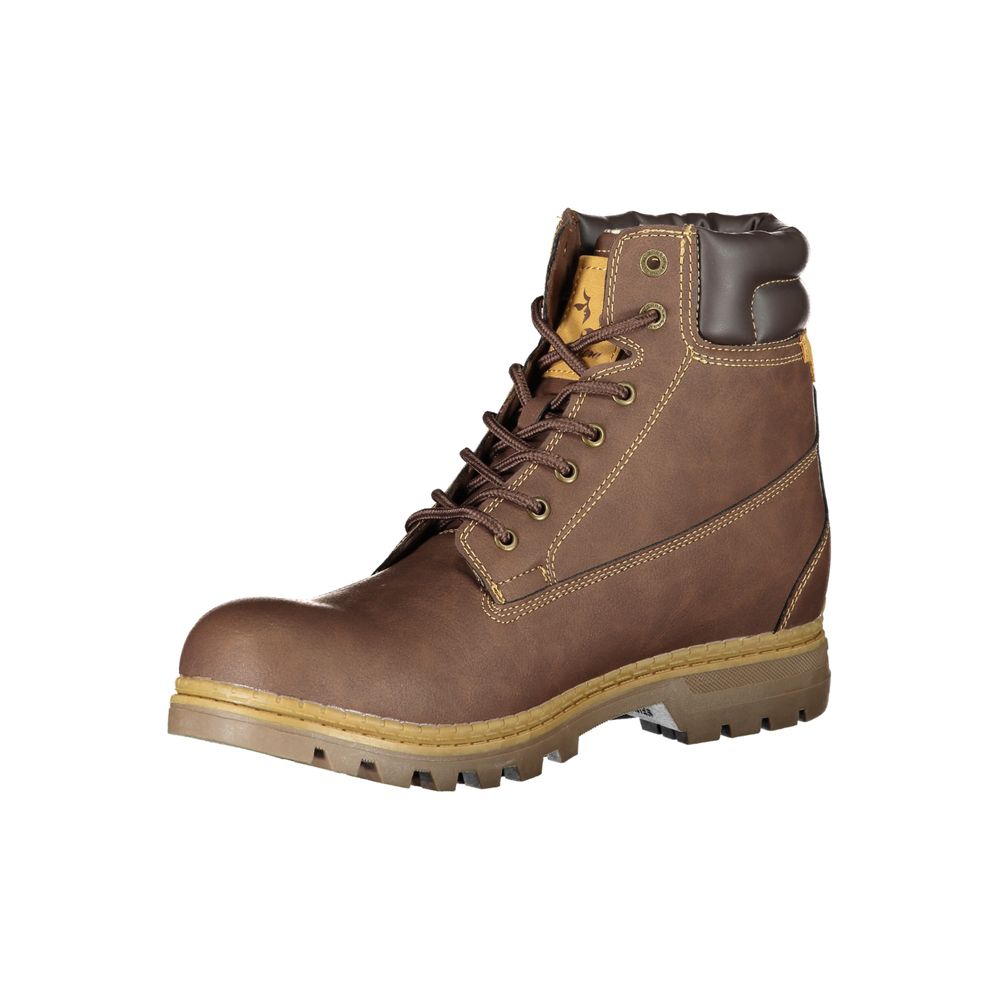 Carrera Marrone Poliestere Men Ankle Boot