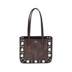 Valentino Garavani Brown Calf Leather Bos Taurus Shoulder Bag