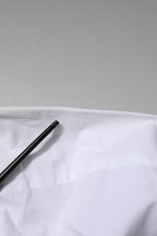 Dolce & Gabbana White Cotton GOLD Long Sleeves Formal Shirt