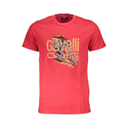 Cavalli Class Rosso Cotton Men T-Shirt