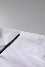 Dolce & Gabbana White GOLD Cotton Poplin Dress Formal Shirt
