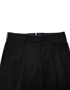 PT Torino Black Solid Formal Tapered Men Dress Pants