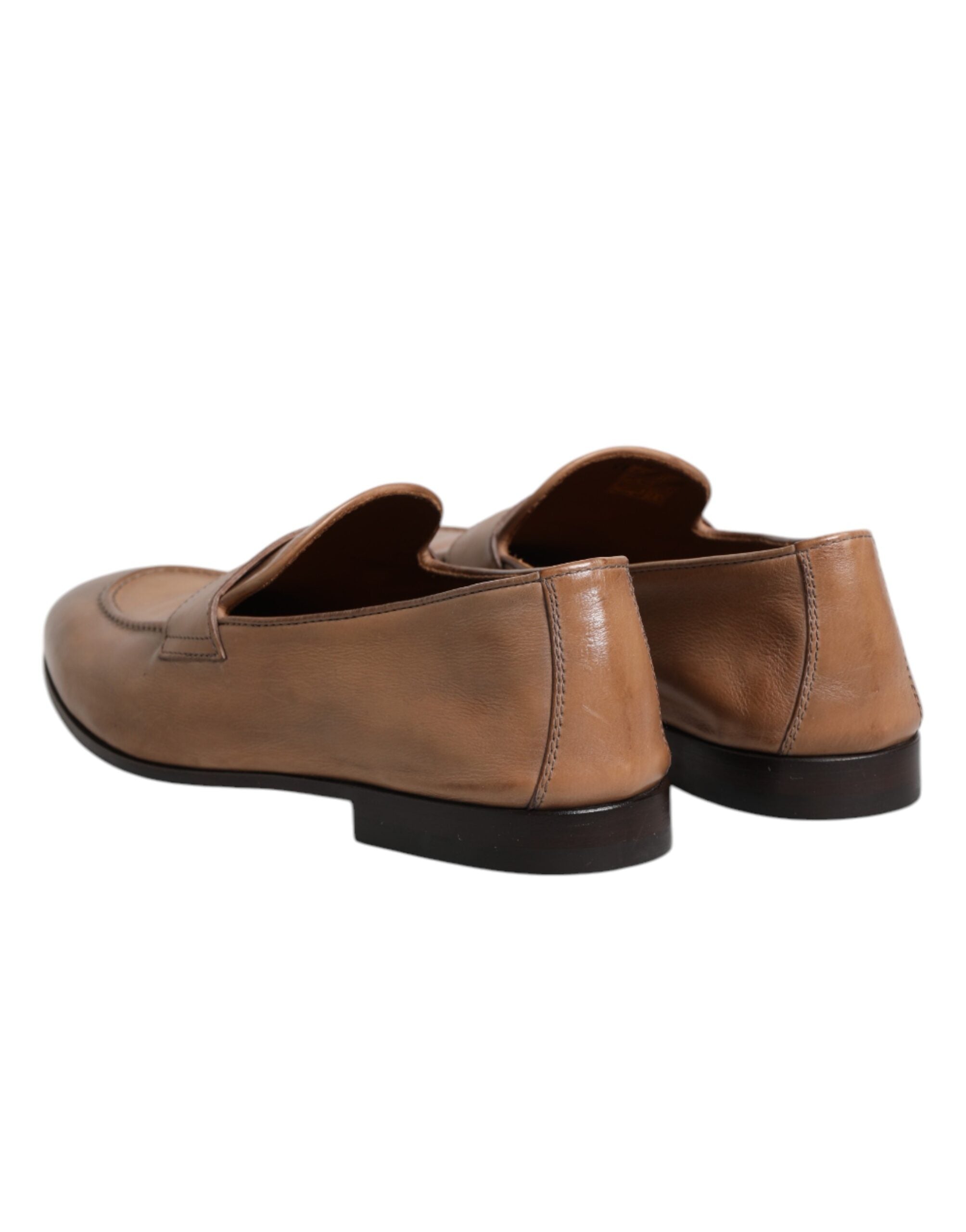 Brunello Cucinelli Brown Leather Loafer Dress Formal Shoes