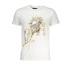 Cavalli Class Bianco Cotton Men T-Shirt