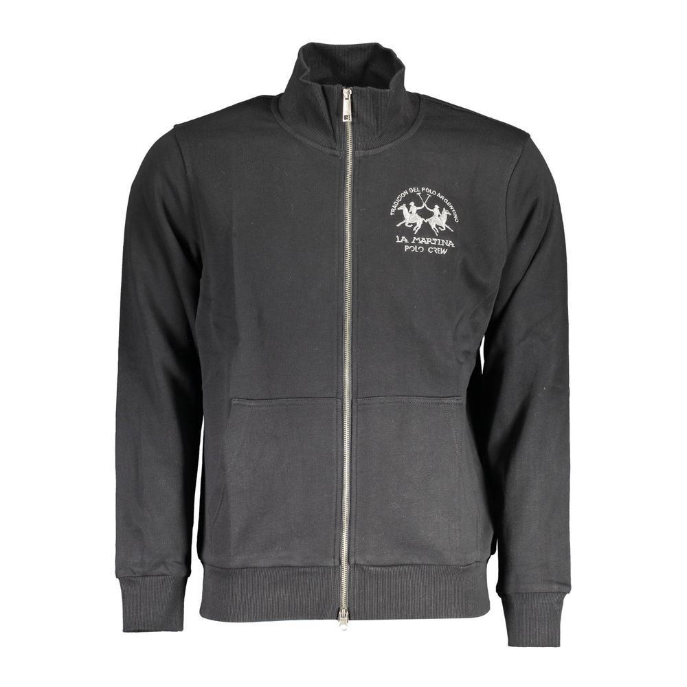 La Martina Black Cotton Men's Sweatshirt