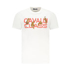 Cavalli Class Bianco Cotton Men T-Shirt