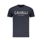 Cavalli Class Blu Cotton Men T-Shirt