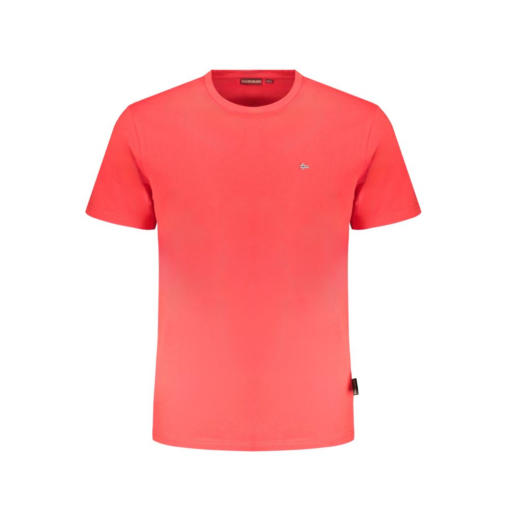 Napapijri Red Organic Cotton Men T-Shirt