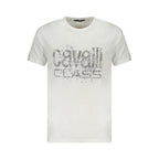 Cavalli Class Bianco Cotton Men T-Shirt