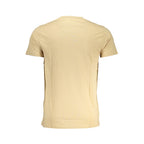 Cavalli Class Beige Cotton Men T-Shirt