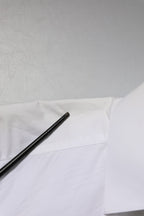 Dolce & Gabbana White Cotton GOLD Long Sleeves Dress Shirt