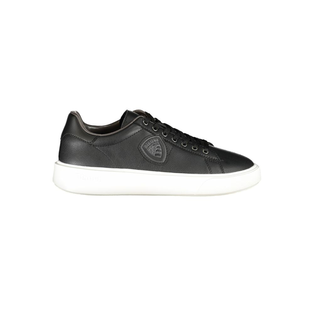 Blauer Black Polyurethane Men's Sneaker