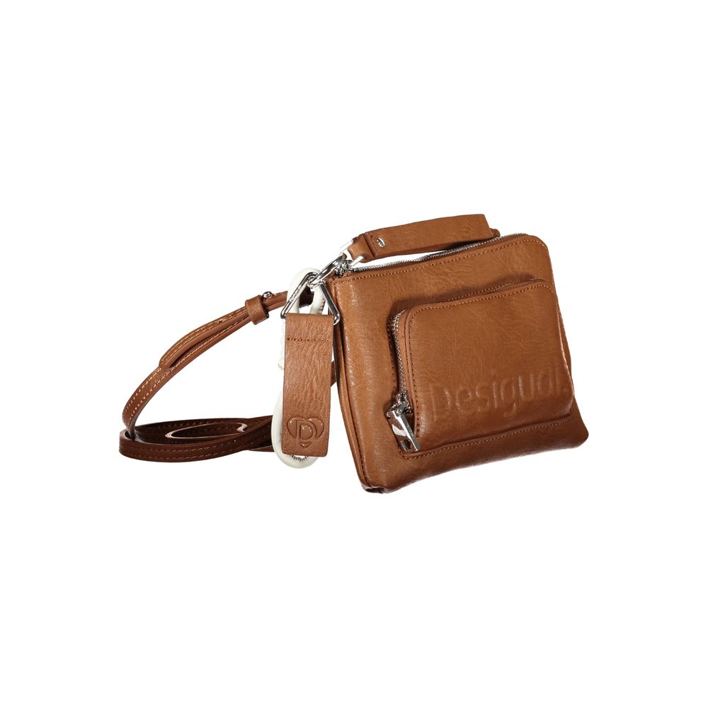 Desigual Marrone Poliuretano Women Shoulder Bag