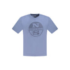 North Sails Blue Cotton Men T-Shirt