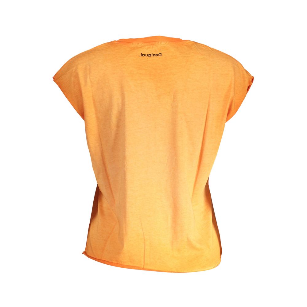 Desigual Arancione Cotton Women T-Shirt