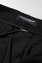 Dolce & Gabbana Black High Waisted Tapered STAFF Pants