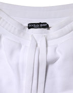 Dolce & Gabbana White Cotton Stretch Jogger Sweatpants Pants