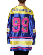 Dolce & Gabbana Multicolor Polyester Long Sleeves V-Neck Top