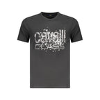 Cavalli Class Black Cotton Men T-Shirt