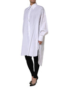 Dolce & Gabbana White Cotton Collared Shirt Long Sleeve Top
