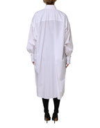 Dolce & Gabbana White Cotton Collared Shirt Long Sleeve Top