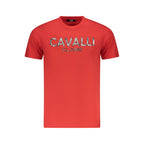 Cavalli Class Rosso Cotton Men T-Shirt