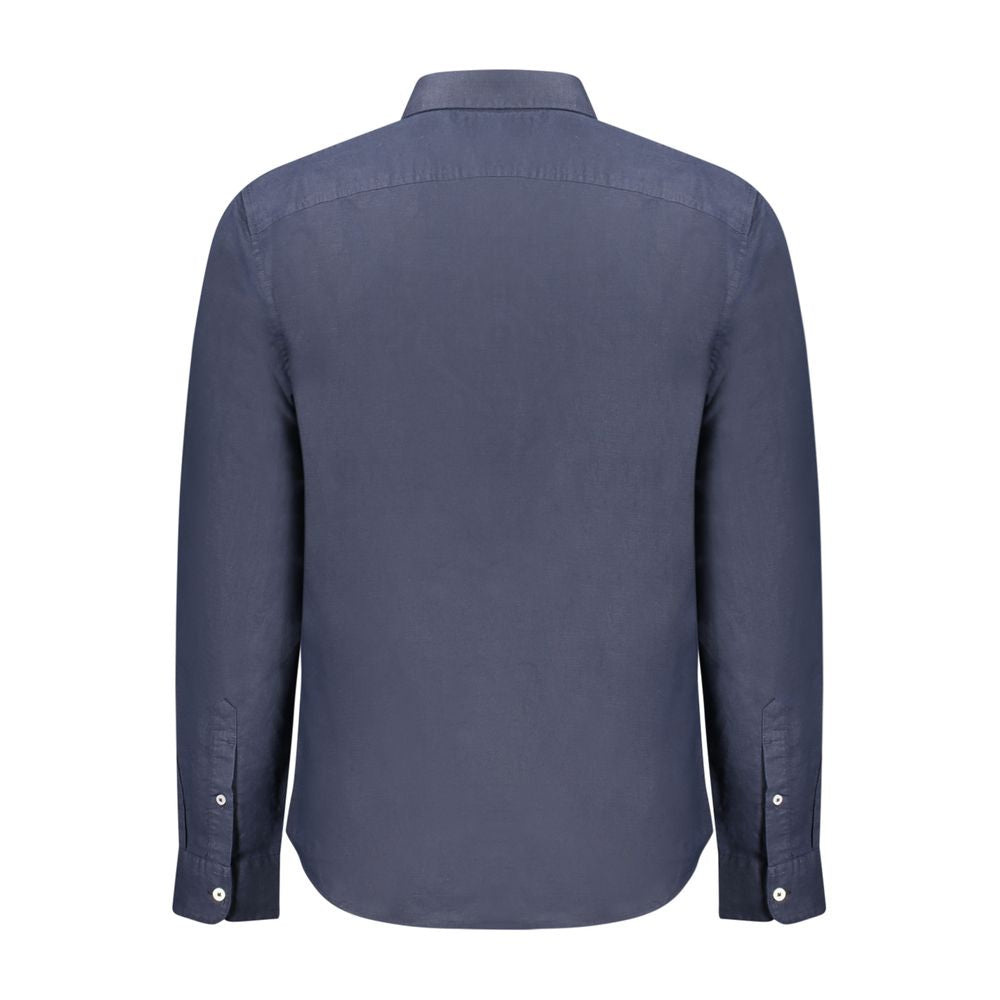 Timberland Blue Linen Men Shirt