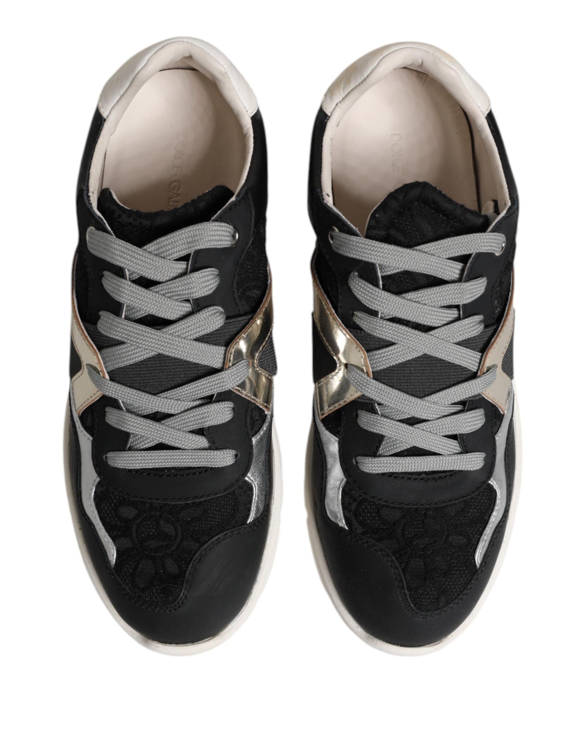 Dolce & Gabbana Multicolor Suede Low Top Men Sneaker Shoes