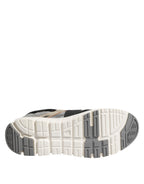 Dolce & Gabbana Multicolor Leather Suede Low Top Sneaker Shoes