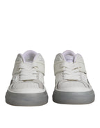 Dolce & Gabbana White Low Top DG Embossed Men Sneakers Shoes