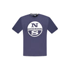 North Sails Blue Cotton Men T-Shirt
