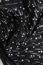 Dolce & Gabbana Black White Printed Square Men Foulard Scarf