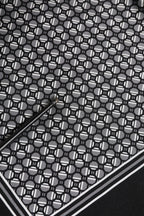 Dolce & Gabbana Black White Patterned Square Foulard Scarf