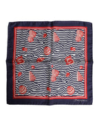 Dolce & Gabbana Multicolor Seashells Square Men Foulard Scarf
