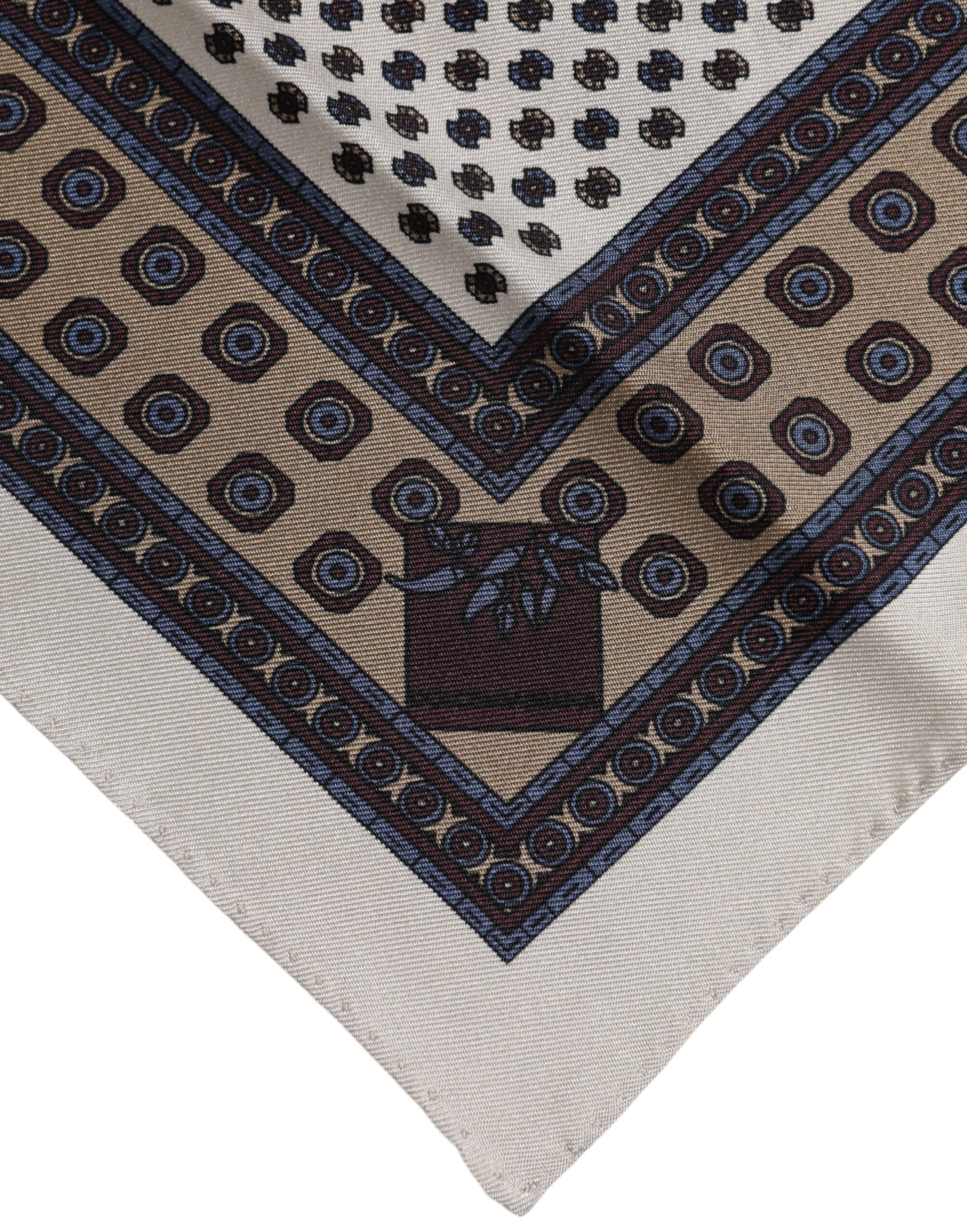Dolce & Gabbana Multicolor Patterned Square Men Foulard Scarf