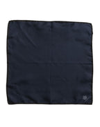Dolce & Gabbana Blue DG Crown Silk Square Men Foulard Scarf