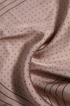Dolce & Gabbana Beige Dotted Silk Square Men Foulard Scarf