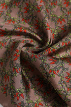 Dolce & Gabbana Brown Chili Print Silk Square Foulard Scarf