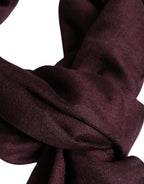 Dolce & Gabbana Maroon Cashmere Neck Warmer Wrap Shawl Scarf