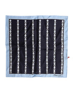 Dolce & Gabbana Blue Printed Silk Square Men Foulard Scarf