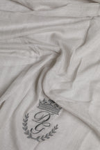 Dolce & Gabbana Gray DG Crown Neck Warmer Wrap Shawl Scarf