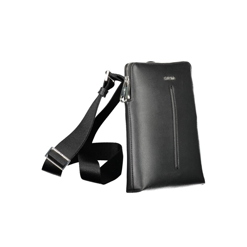 Calvin Klein Black Polyurethane Men Shoulder Bag