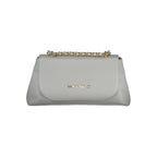 Mario Valentino Gray Polyurethane Women's Bag with Chain Shoulder Strap