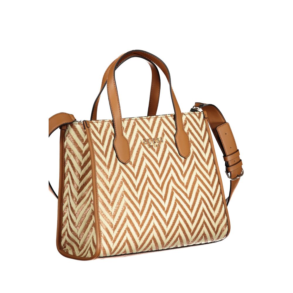 Guess Jeans Marrone Polyester Women's Handbag
