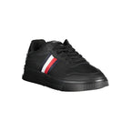 Tommy Hilfiger Black Leather Men's Sneaker