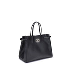 Valentino Garavani Black Calf Leather Bos Taurus Shoulder Bag