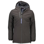 Yes Zee Black Polyester Jackets & Coat