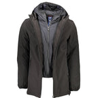 Yes Zee Black Polyester Jackets & Coat