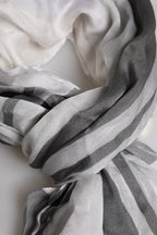 Dolce & Gabbana White Black Silk Warmer Wrap Foulard Scarf