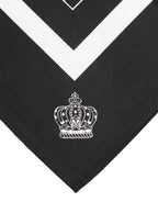 Dolce & Gabbana Black White Printed Square Men Foulard Scarf
